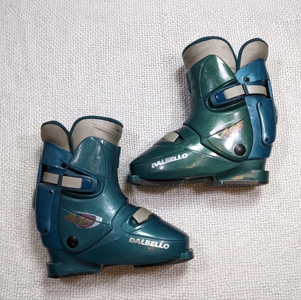 Dalbello XR 445 Vintage‎ Green 280mm Downhill Ski Boots Women's Size 9
